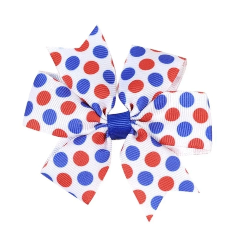 🇺🇸 America 250 Celebration USA Themed Hair Bow Set Patriotic 4th Of July NEW